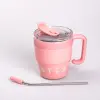 Термочашка Coffee & Tea з трубочкою рожева_HP-14-23P_Milantium_2