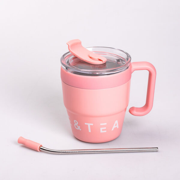 Термочашка Coffee & Tea з трубочкою рожева_HP-14-23P_Milantium_2