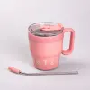 Термочашка Coffee & Tea з трубочкою рожева_HP-14-23P_Milantium_3