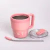 Термочашка Coffee & Tea з трубочкою рожева_HP-14-23P_Milantium_4