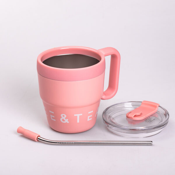 Термочашка Coffee & Tea з трубочкою рожева_HP-14-23P_Milantium_4