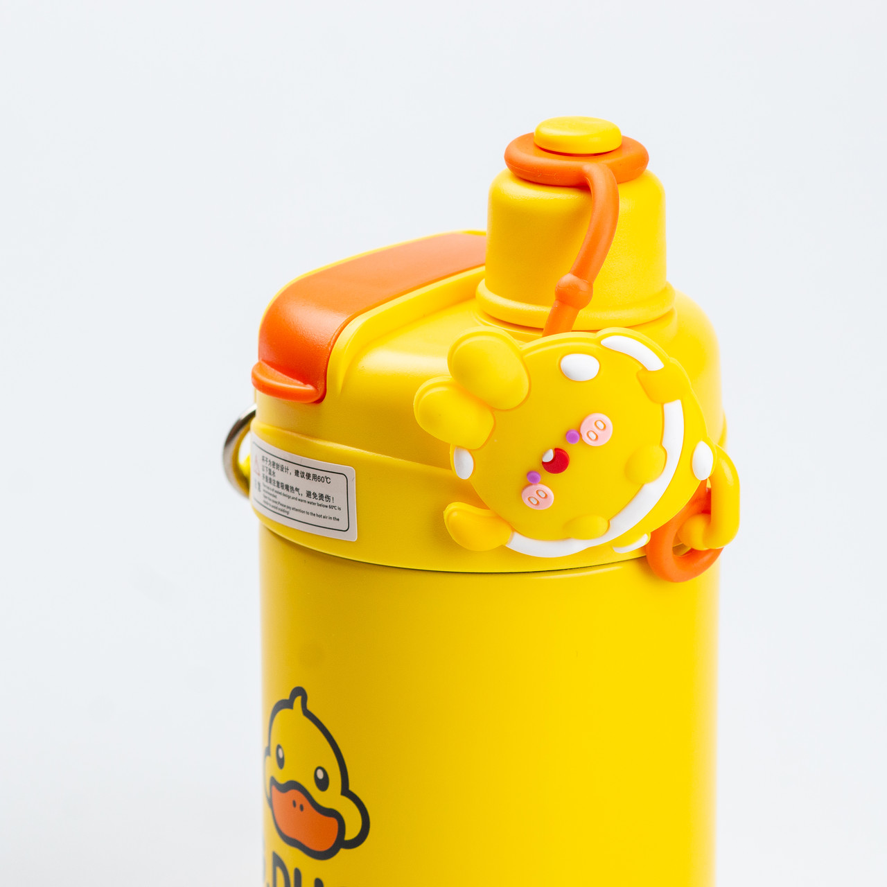 Дитячий термос з нтрубочкою 460 мл з ремінцем Жовтий_HP18309Y_Milantium_5