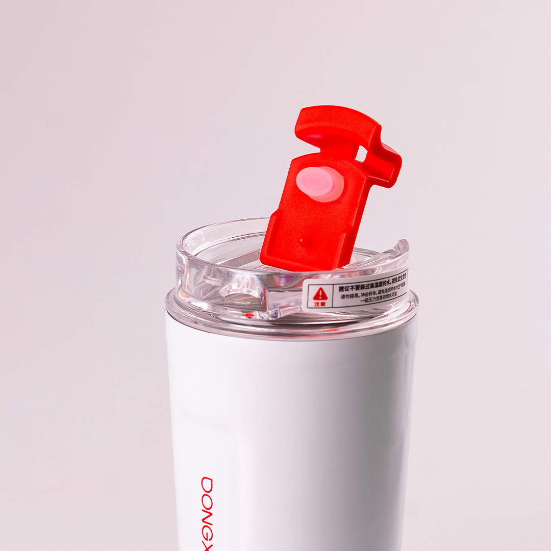 Термокружка з трубочкою з нержавіючої сталі 300 мл Білий_HP155W_Milantium_2