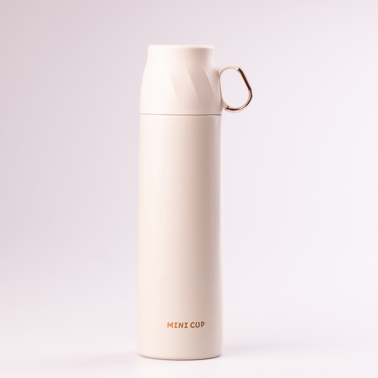 Термос з чашкою та клапаном Mini Cup 500мл з металевою колбою Білий_HPGM7009W_Milantium_1