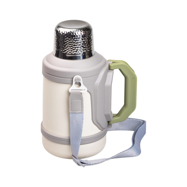 Термос Vacuum Cup 1.5 літра з ремінцем і складною ручкою білий HP-14-21W_HP-14-21W_Milantium_5