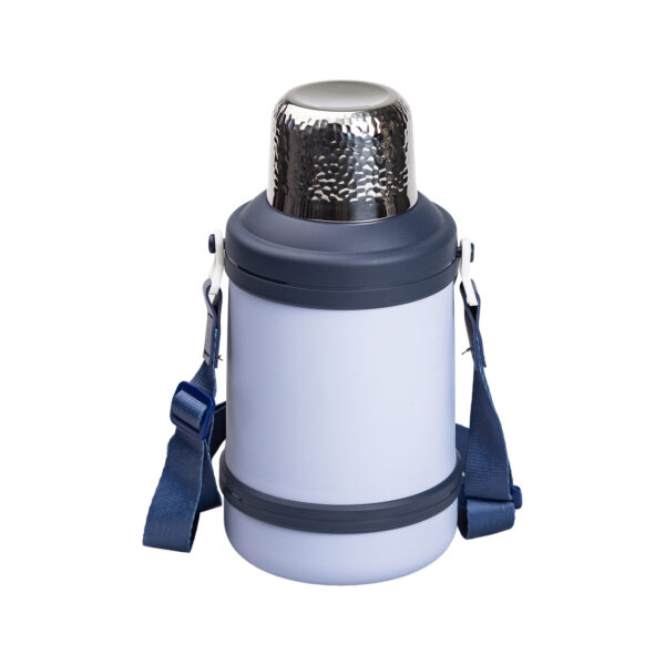 Термос Vacuum Cup 1.5 літра з ремінцем і складною ручкою темно-синій HP-14-21BL_HP-14-21BL_Milantium_3