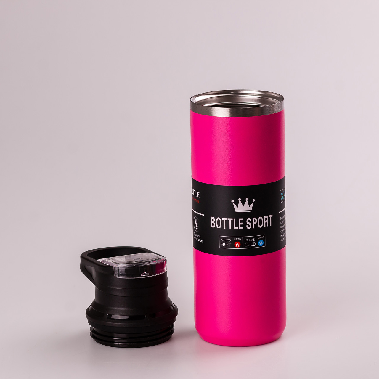 Термос з напувалкою та ручкою 550 мл колба з нержавіючої сталі 23 см_HPGM5010P_Milantium_2