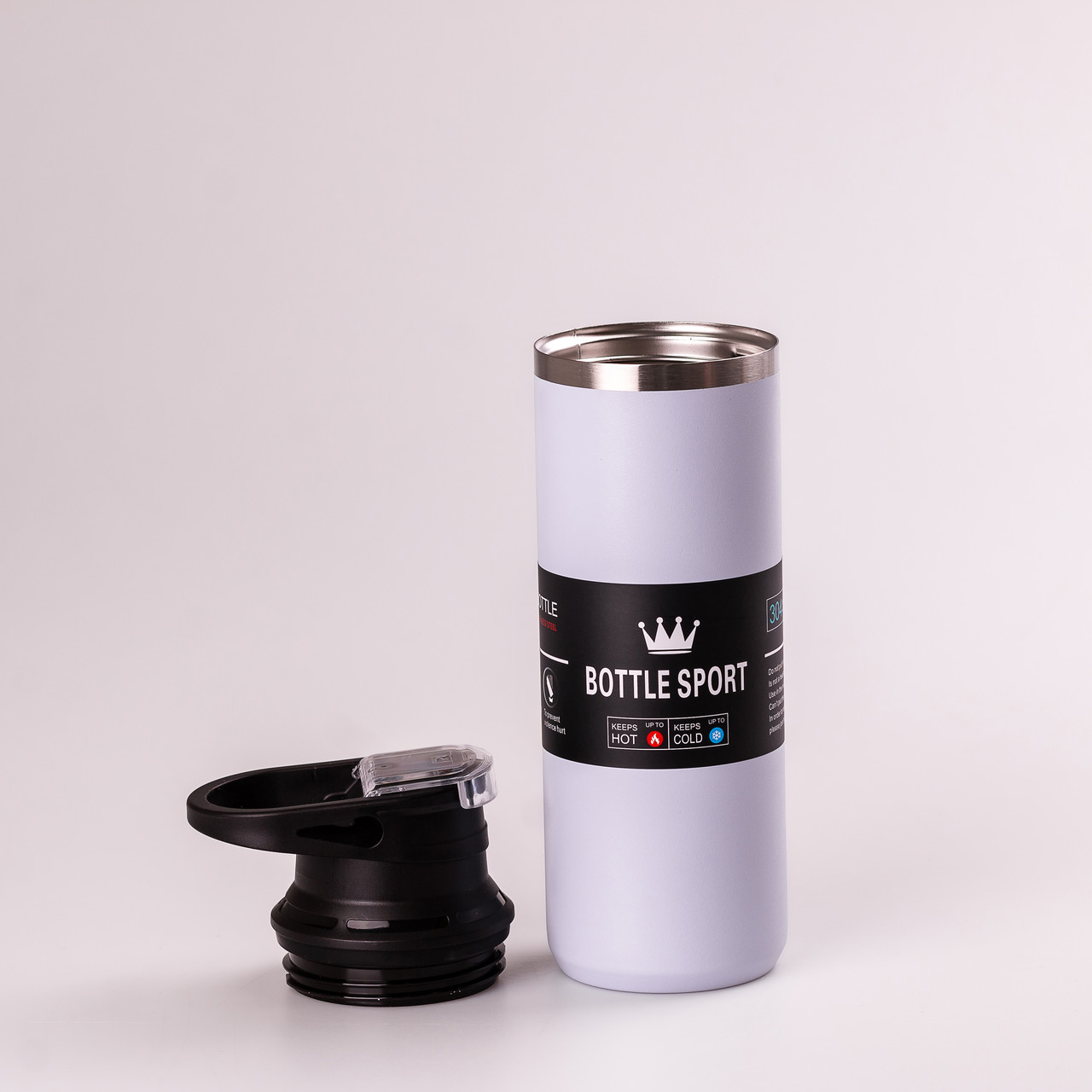 Термос з напувалкою та ручкою 550 мл з нержавіючої сталі Фіолетовий_HPGM5010V_Milantium_2