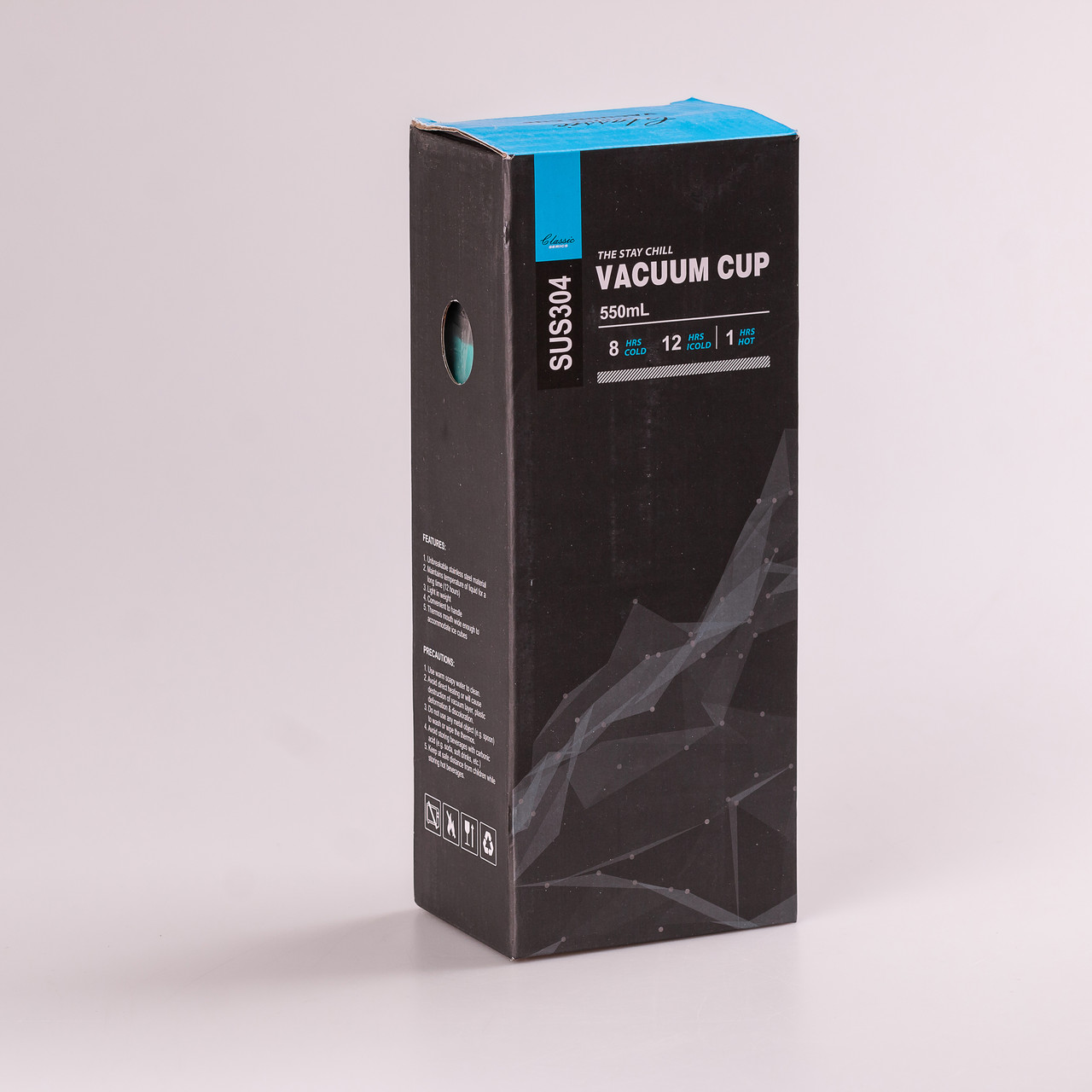 Термос з напувалкою та ручкою 550 мл з нержавіючої сталі Фіолетовий_HPGM5010V_Milantium_3