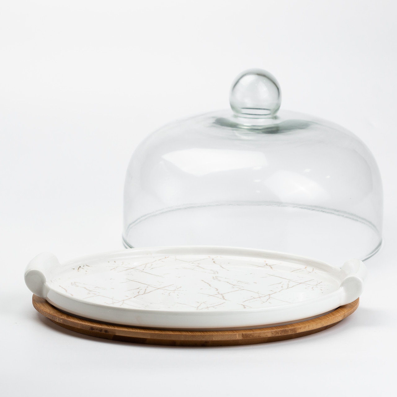 Тортовщица керамическая со стеклянной крышкой 29 см_HP1204_Milantium_2