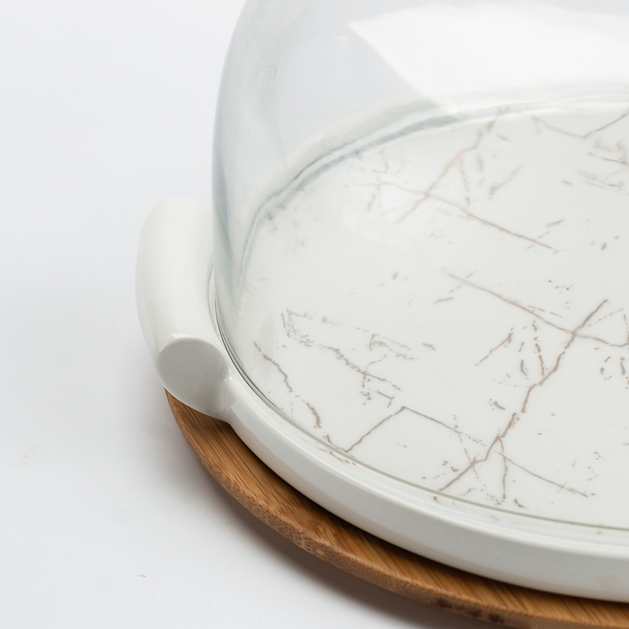 Тортовщица керамическая со стеклянной крышкой 29 см_HP1204_Milantium_6