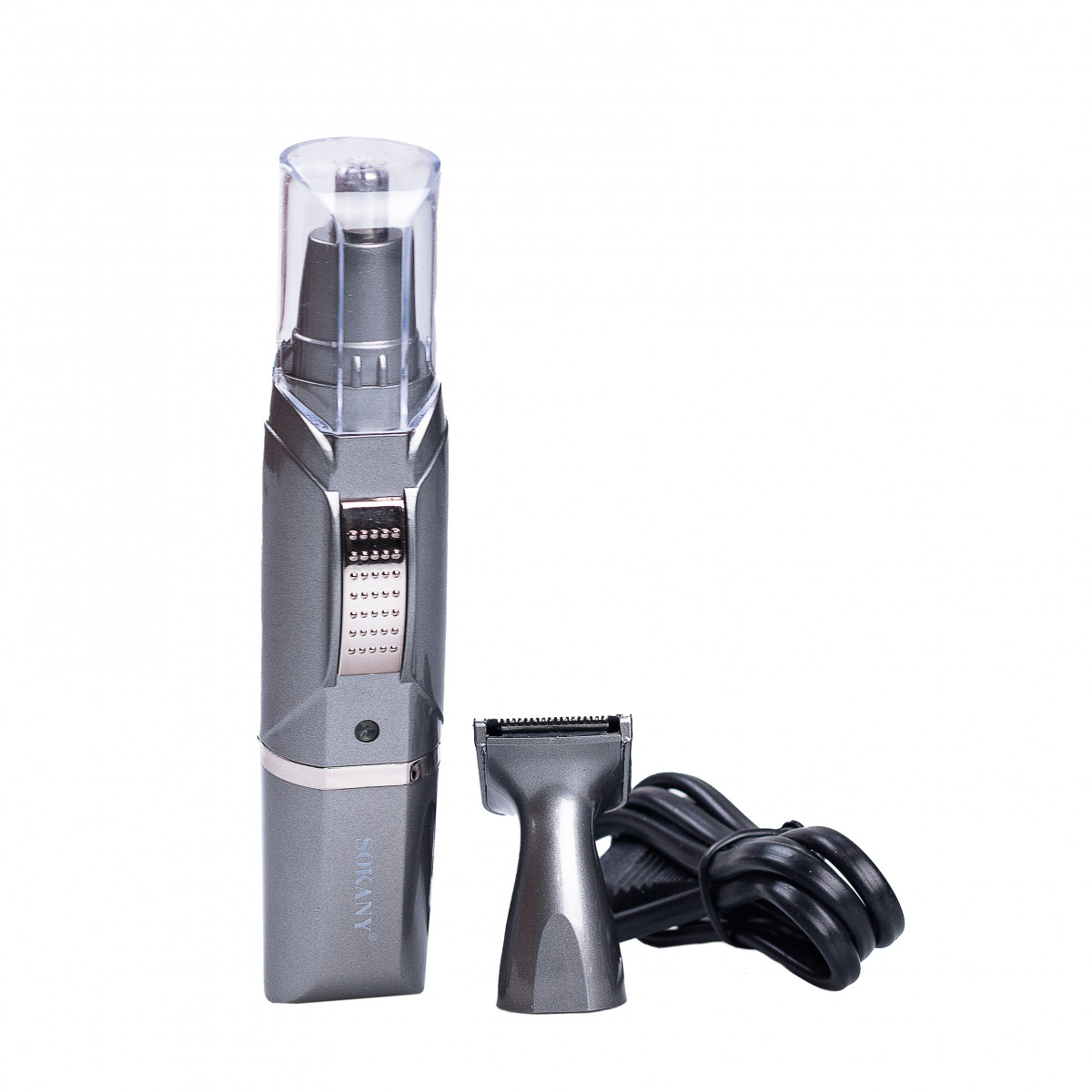 Тример для носа і вух Sokany SK-316 акумуляторний з насадками і USB Сірий_SK316G_Milantium_2