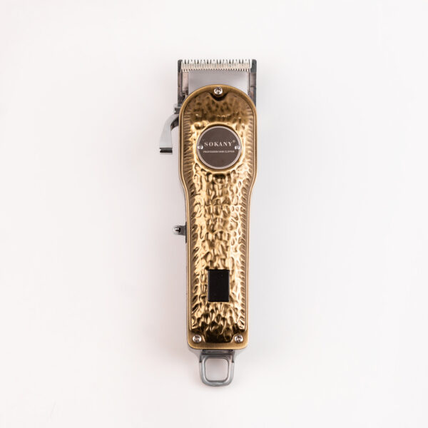 Машинка для стрижки Sokany SK-LF-9976 акумуляторна з 4 насадками та USB золото_SKLF9976GL_Milantium_1