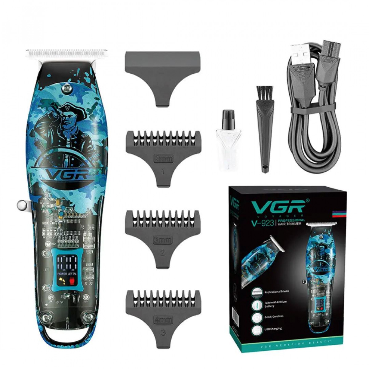 Тример професійний VGR V-923 акумуляторний для волосся і бороди_HP-V-923_Milantium_4