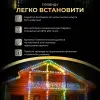 Вулична гірлянда бахрома 50 (м) 810 led світлодіодів зовнішня мультиколор чорний дріт_50MBML_Milantium_6