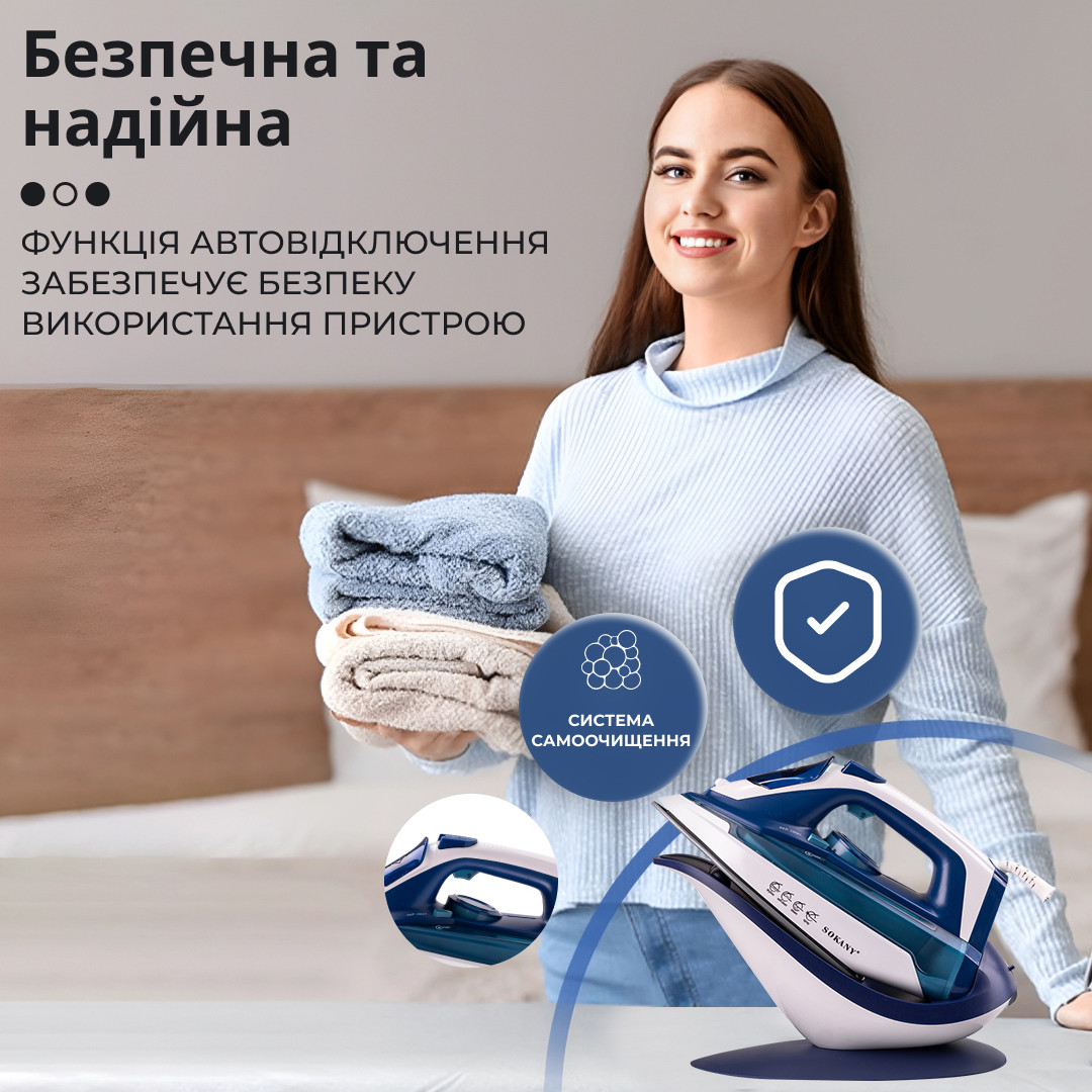 Праска парова Sokany SL-2055A 2-in-1 Синій_SL2055AWBL_Milantium_2