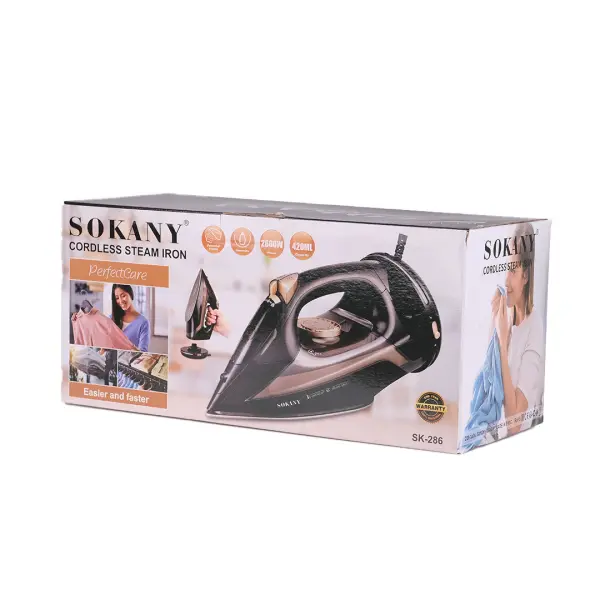 Праска Sokany SK-286 2600W парова чорний_SK286B_Milantium_7