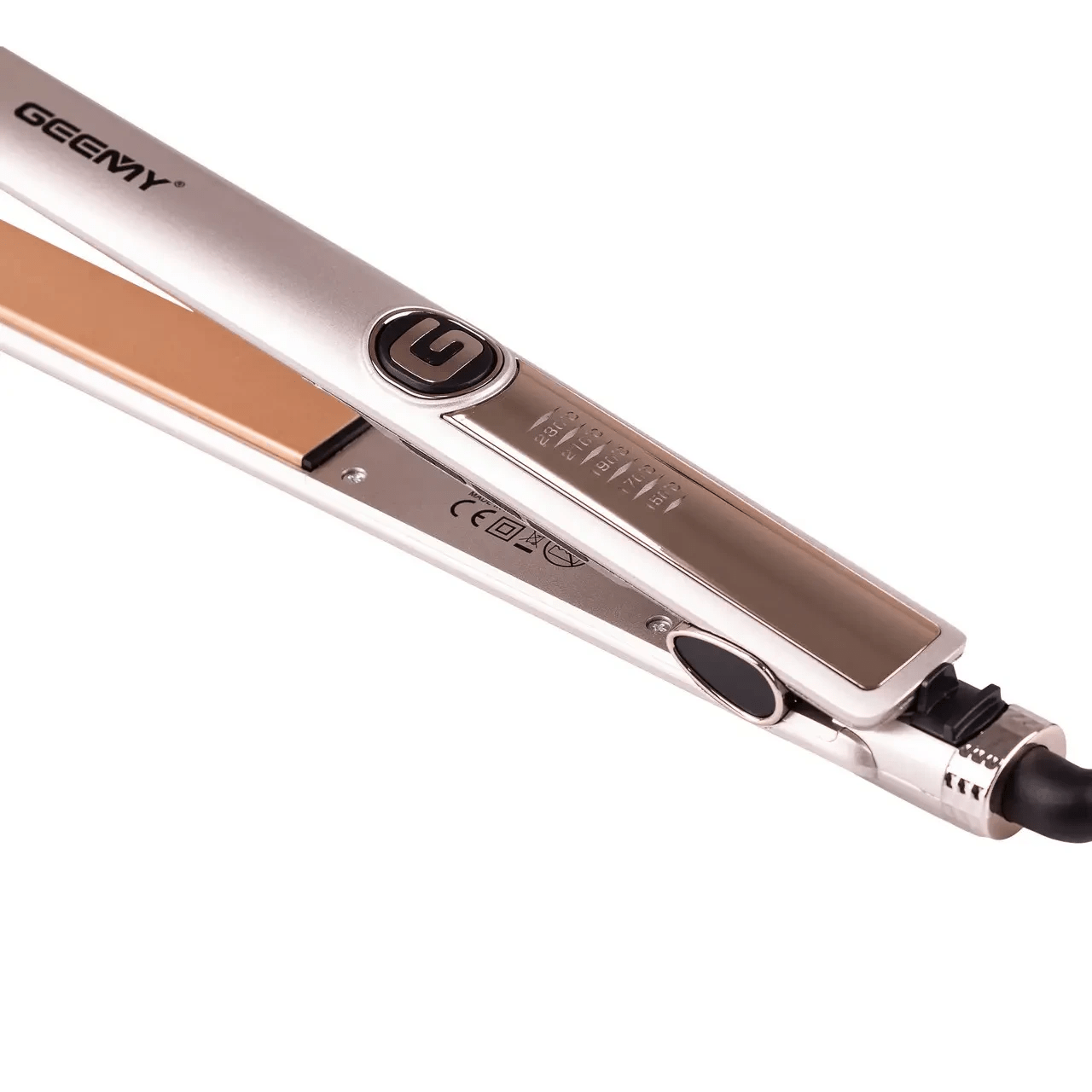 Утюжок для волосся Gemei GM-416 з турмаліновим покриттям білий_HP-GM416W_Milantium_7