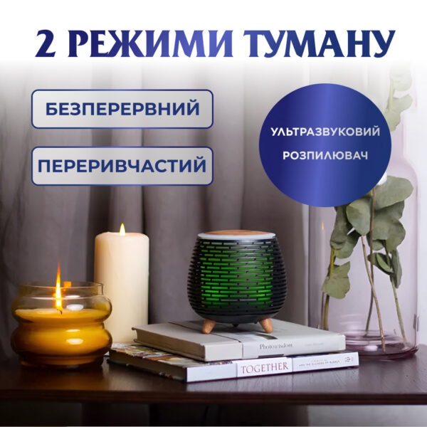 Зволожувач повітря Holdmay Aroma Diffuser 140ml Чорний_HPKP6049B_Milantium_4