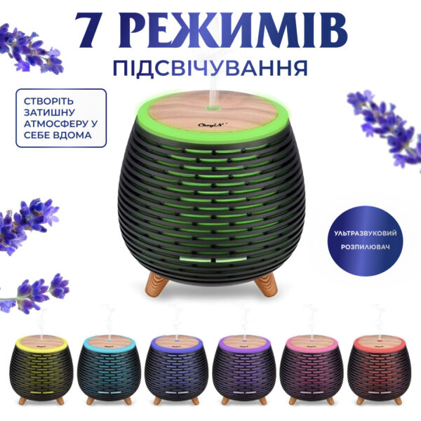 Зволожувач повітря Holdmay Aroma Diffuser 140ml Чорний_HPKP6049B_Milantium_6