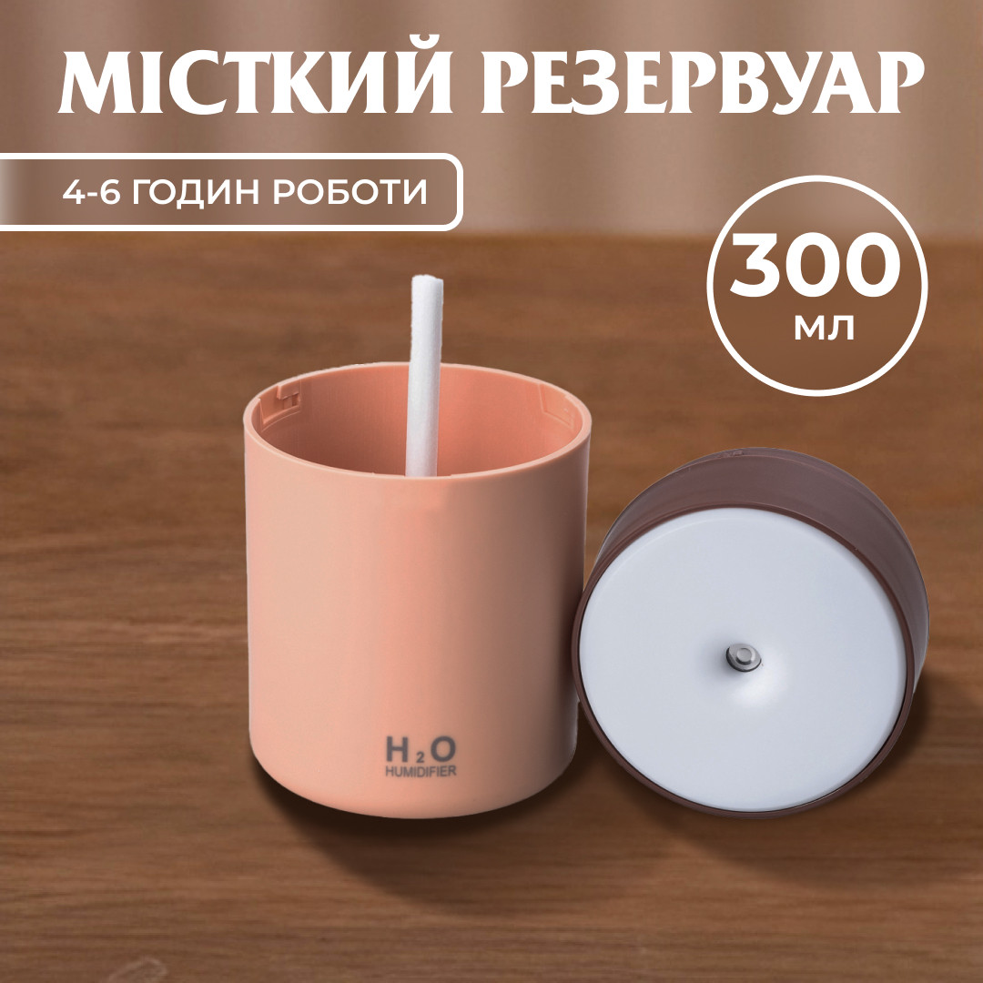 Зволожувач повітря USB Colorful Humidifier 300ml Коричновий_HPBH17199BR_Milantium_6
