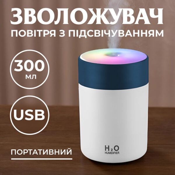 Зволожувач повітря USB Colorful Humidifier 300ml Білий_HPBH17199W_Milantium_1