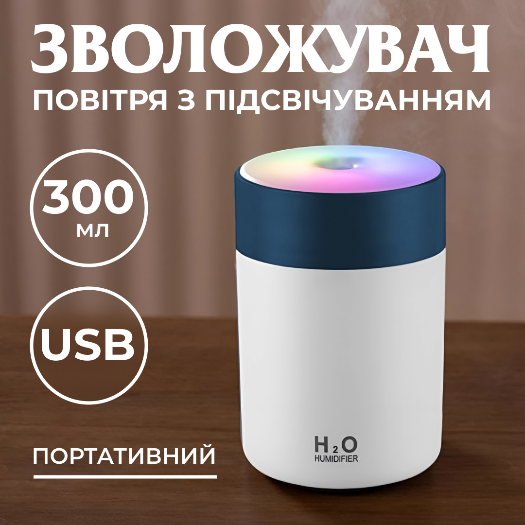 Зволожувач повітря USB Colorful Humidifier 300ml Білий_HPBH17199W_Milantium_1