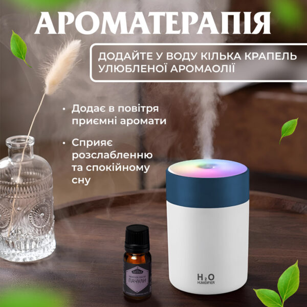 Зволожувач повітря USB Colorful Humidifier 300ml Білий_HPBH17199W_Milantium_3