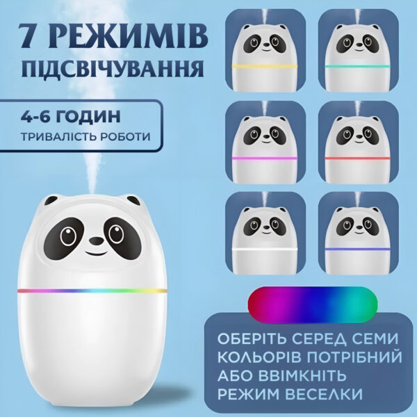 Зволожувач повітря A10 3-in-1 220ml Панда рожевий_HPBH15054P_Milantium_5
