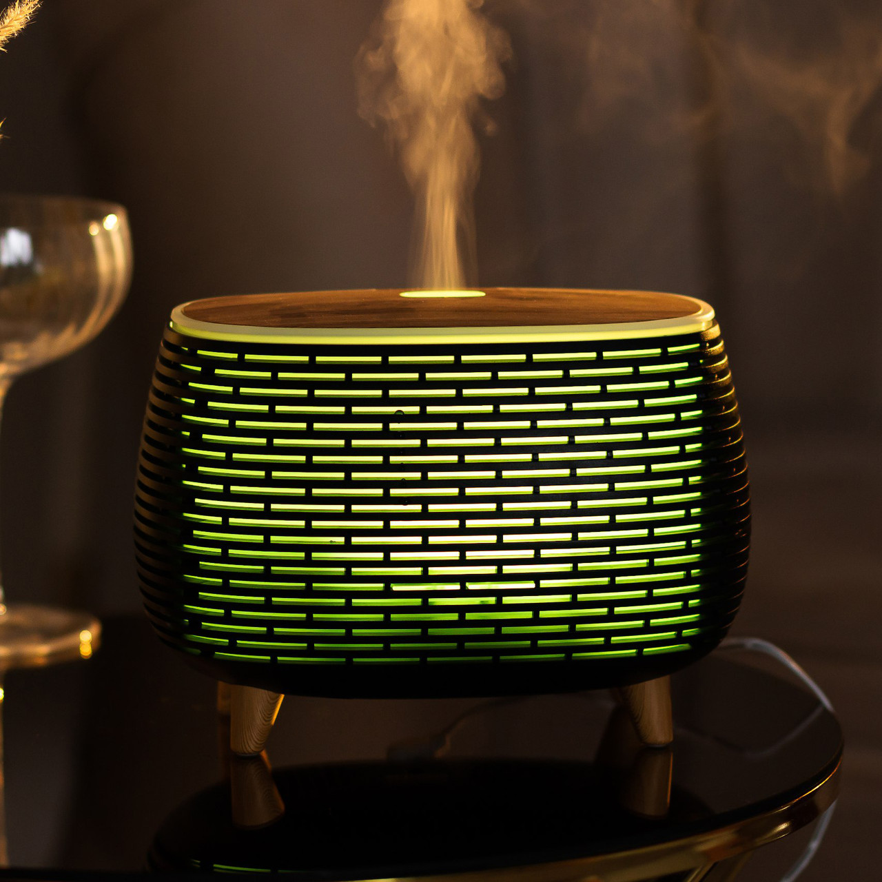 Зволожувач повітря Holdmay Life of Leisure Aroma Diffuser 400ml Чорний – купити в Україні недорого