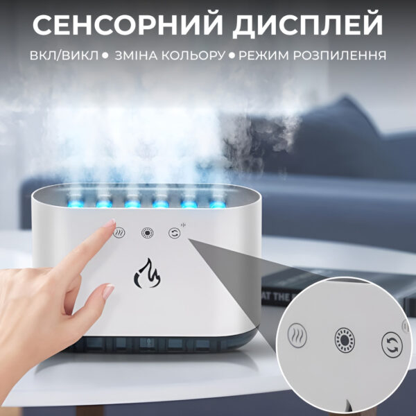 Зволожувач повітря з RGB-підсвічуванням і синхронізацією з музикою 900 мл