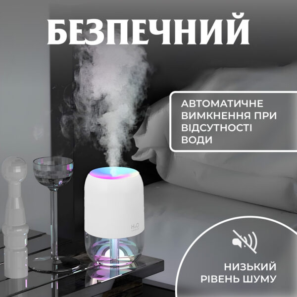 Зволожувач повітря аромадифузор 200 мл білий_HPBH16991W_Milantium_4