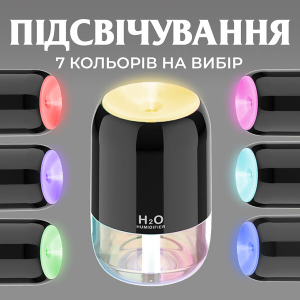 Зволожувач повітря аромадифузор 200 мл Чорний_HPBH16991B_Milantium_7