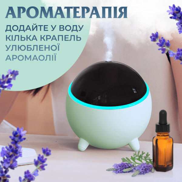 Зволожувач повітря для дому портативний 300 мл Зелений_HPBH16985GR_Milantium_3