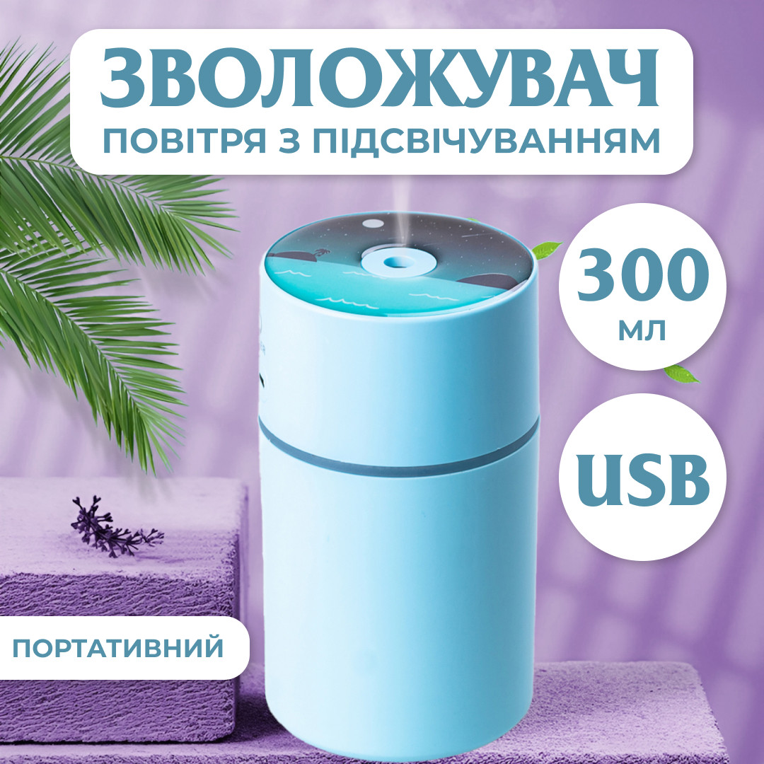 Зволожувач повітря з підсвічуванням Lemon 500 мл Блакитний_HPBH16986BL_Milantium_1
