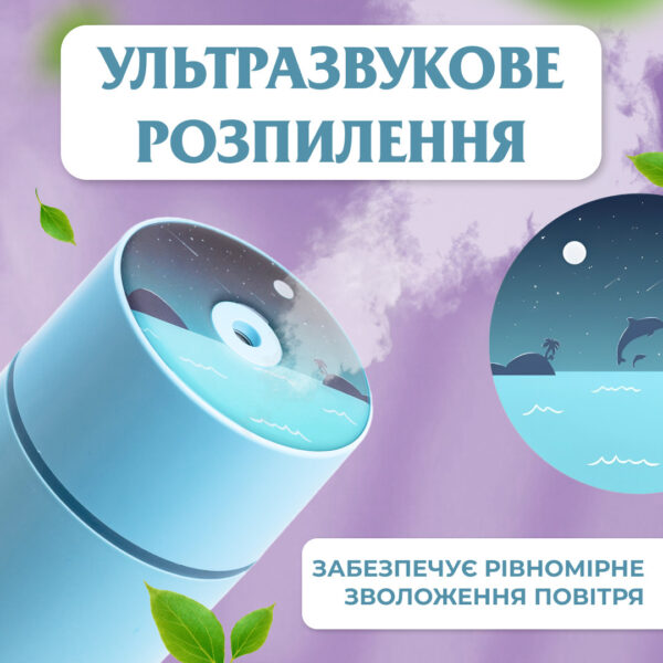 Зволожувач повітря з підсвічуванням Lemon 500 мл Блакитний_HPBH16986BL_Milantium_5