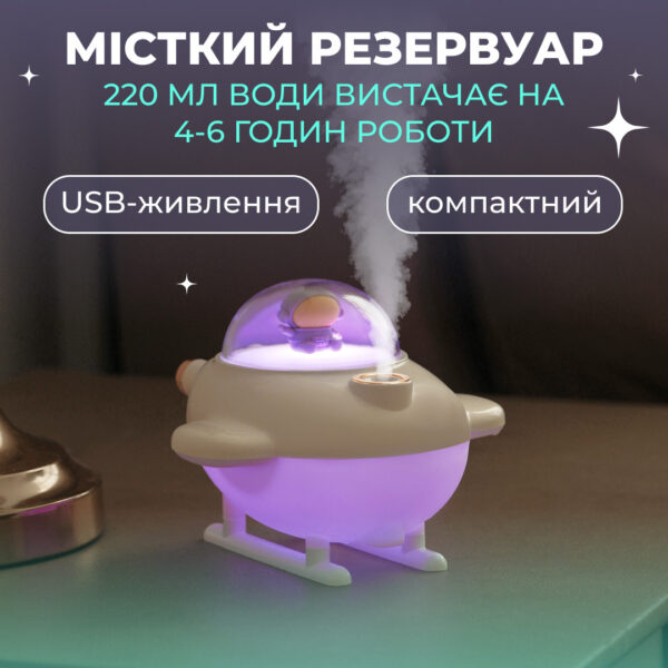 Зволожувач повітря USB 220ml Білий_HPBH17128W_Milantium_4