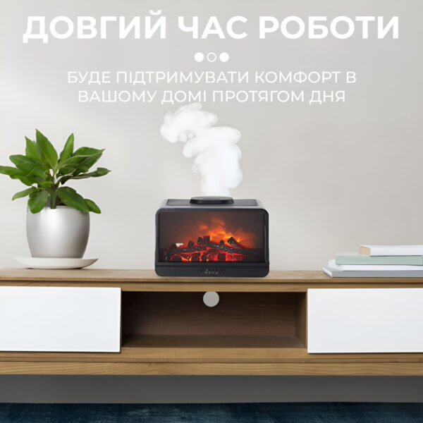 Зволожувач повітря Камін 300 мл чорний_HPLN001G_Milantium_7