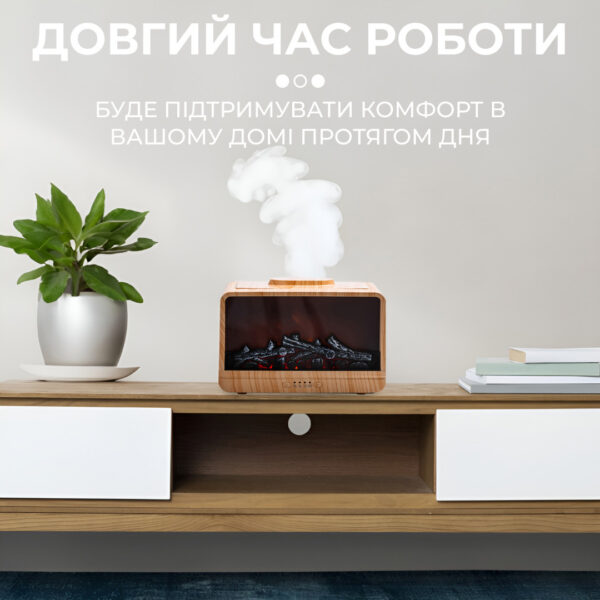 Зволожувач повітря Камін 300 мл Коричневий_HPLN001BR_Milantium_5