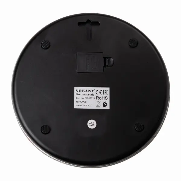 Кухонные весы круглые Sokany SK-19023B электронные 5 кг чорні_SK-19023B_Milantium_3