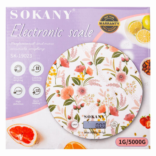 Кухонні ваги Sokany SK-19023ML електронні до 5 кг_SK-19023ML_Milantium_5