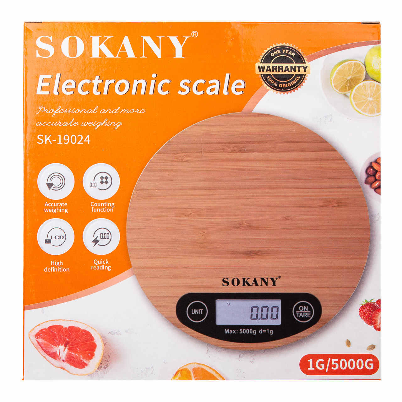 Кухонные весы Sokany SK-19024 электронные 5 кг_SK-19024_Milantium_5