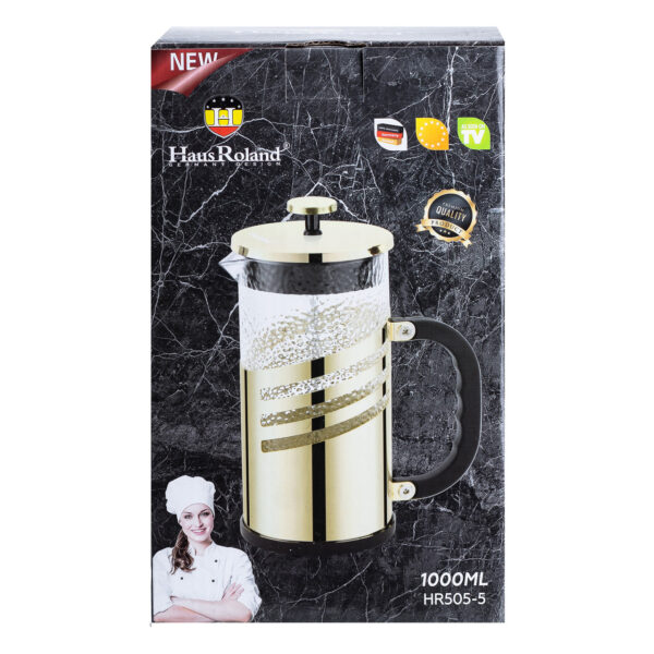 Чайник для заварки с френч прессом и фильтром 1 л Золотий HP33537GL_HP33537GL_Milantium_5