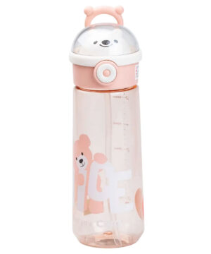 Пляшка для води 620 мл з трубочкою Рожева HP17300P_HP17300P_Milantium_1