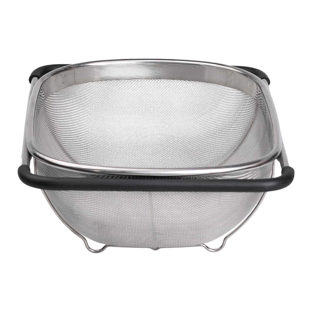 Дуршлаг на раковину для мытья овощей и фруктов 36х25х10.5 см с телескопическими ручками Lugi_HP-19-18-L_Milantium_4