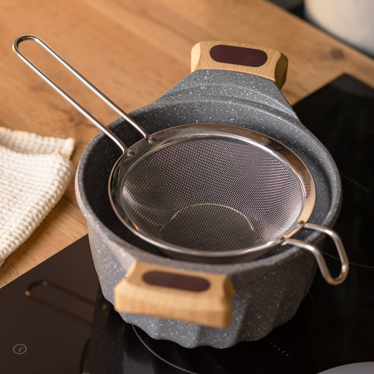 Дуршлаг-сито для муки с ручкой 16 см просеиватель для муки из нержавеющей стали_HP-19-1-16CM_Milantium_4