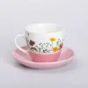 Керамічна чашка з блюдцем 250 (мл) для чаю та кави Рожева_RX-N24723P_Milantium_1
