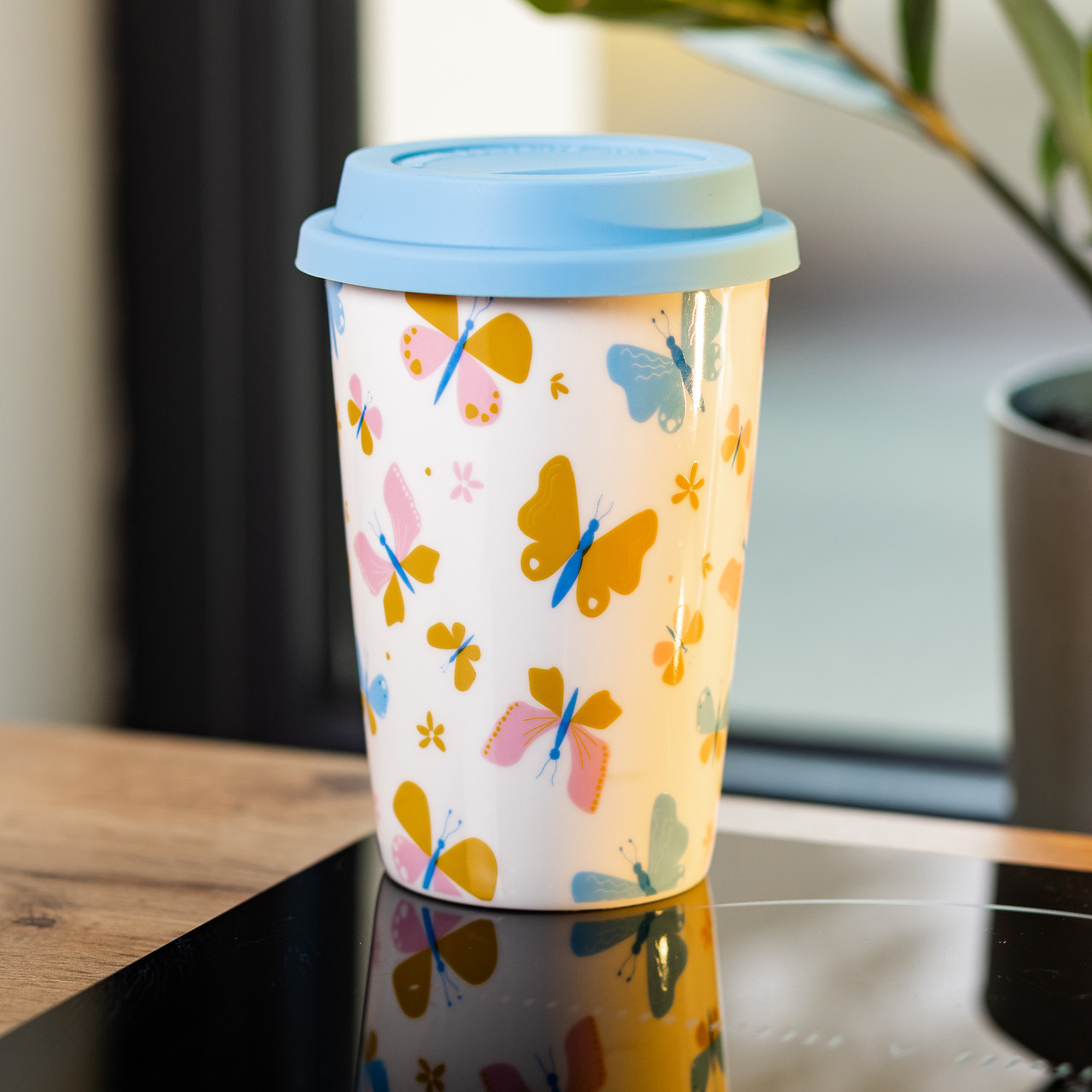 порцелянаовий стакан із силіконовою кришкою та отвором для трубочки 420 мл Білий RX-N240546W_RX-N240546W_Milantium_5