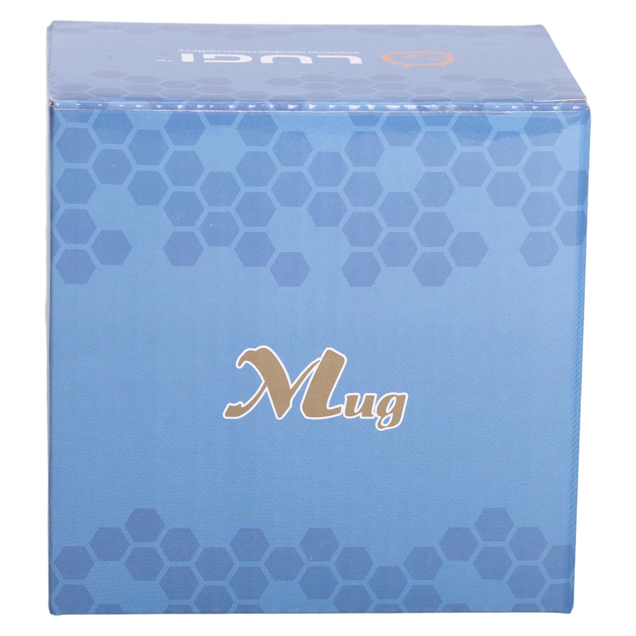 Чашка керамическая 400 (мл) с серебристым ободком и ручкой для чая