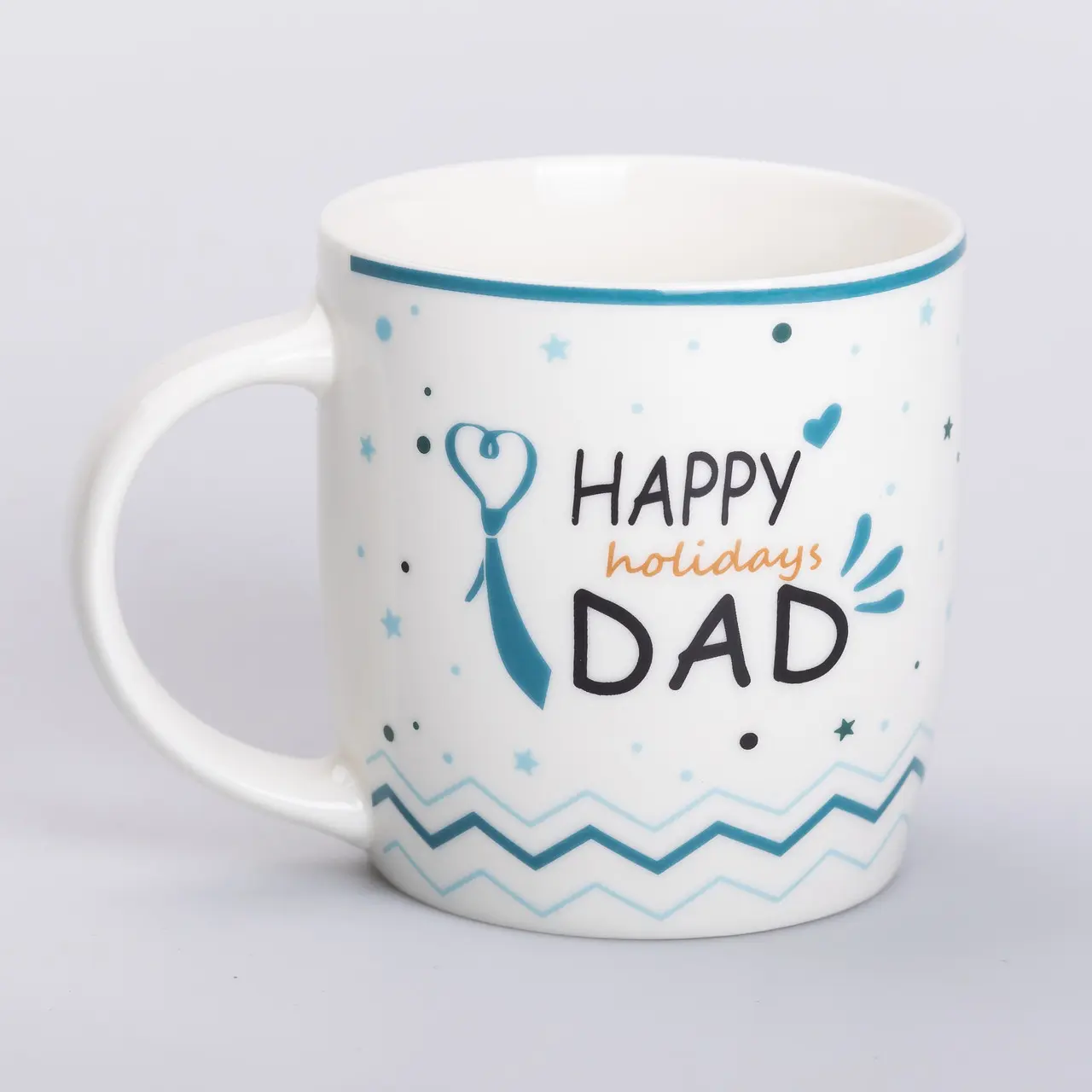 Кружка керамічна з написами 450 (мл) Happy holidays dad – купити в Україні недорого